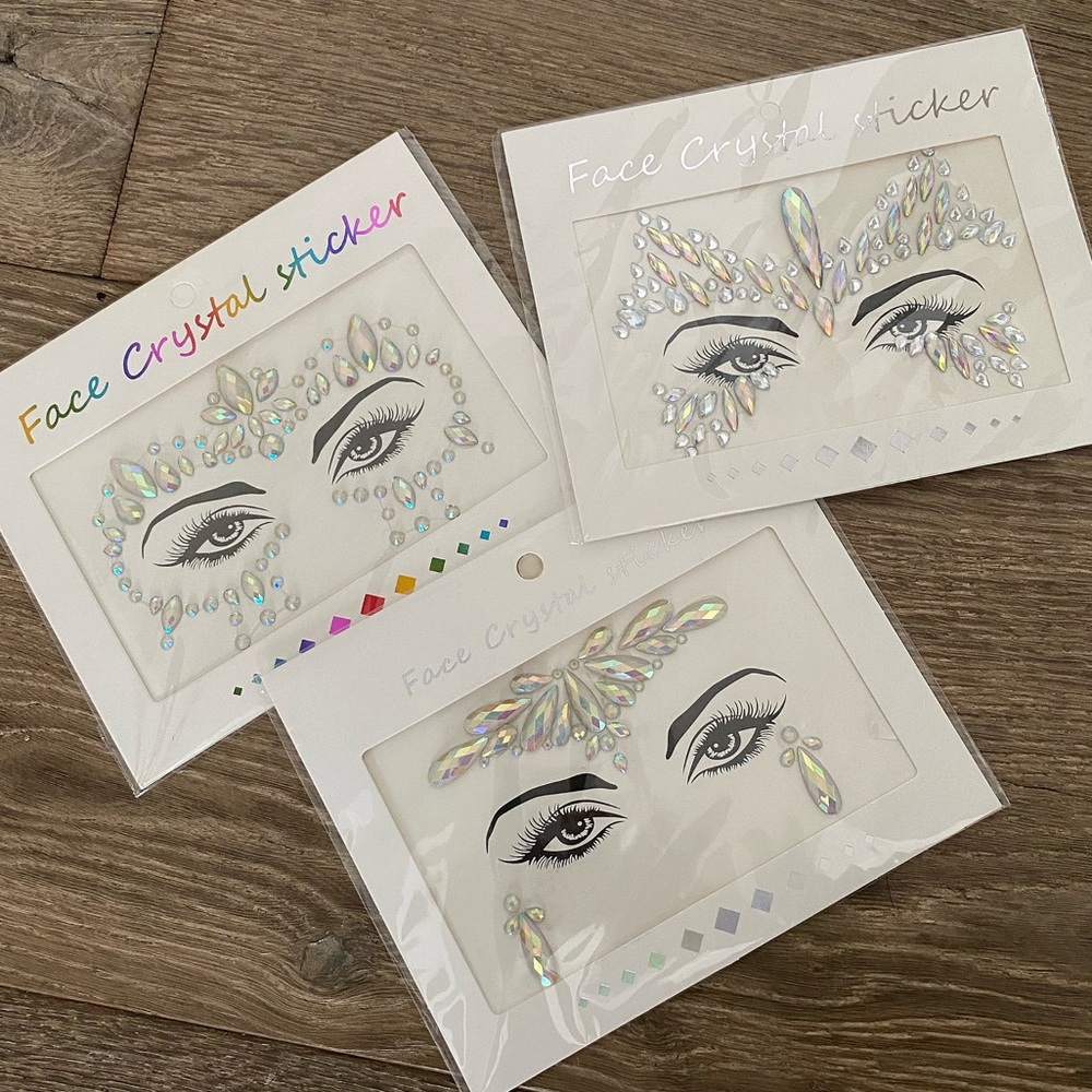 Face crystal stickers